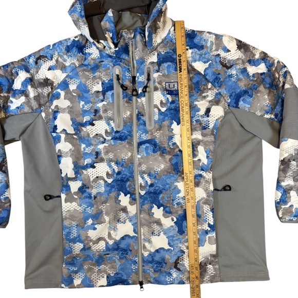 HUK Icon X Superior Hybrid Jacket Men’s XXXL Blue Camo - Picture 3 of 6